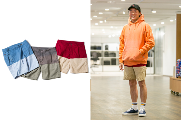 ツートーンショーツ