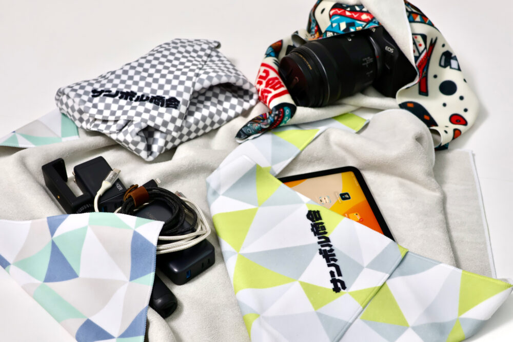 サンボル商会から、ガジェットを包む『サンボル布』発売！