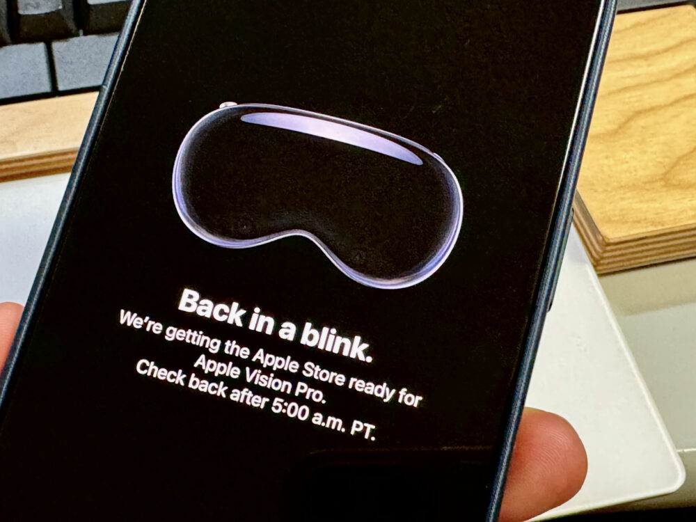 Vision Pro発売直前！　USのStoreアプリが『We’ll be back soon』的な表示に！